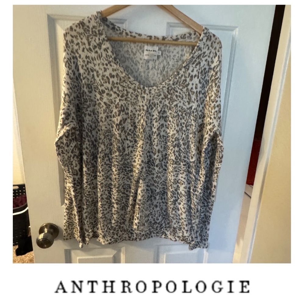 Anthropologie Michael Stars Leopard Patterned Sweater
